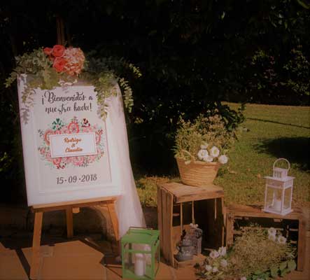 cartel de bienvenida rincon boda