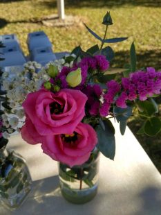 centros de mesa boda rosa